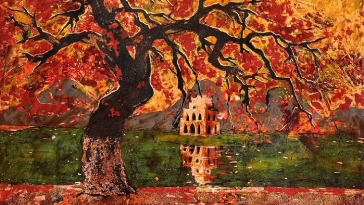 'Miền ký ức' – Hồn quê Việt qua sắc sơn mài